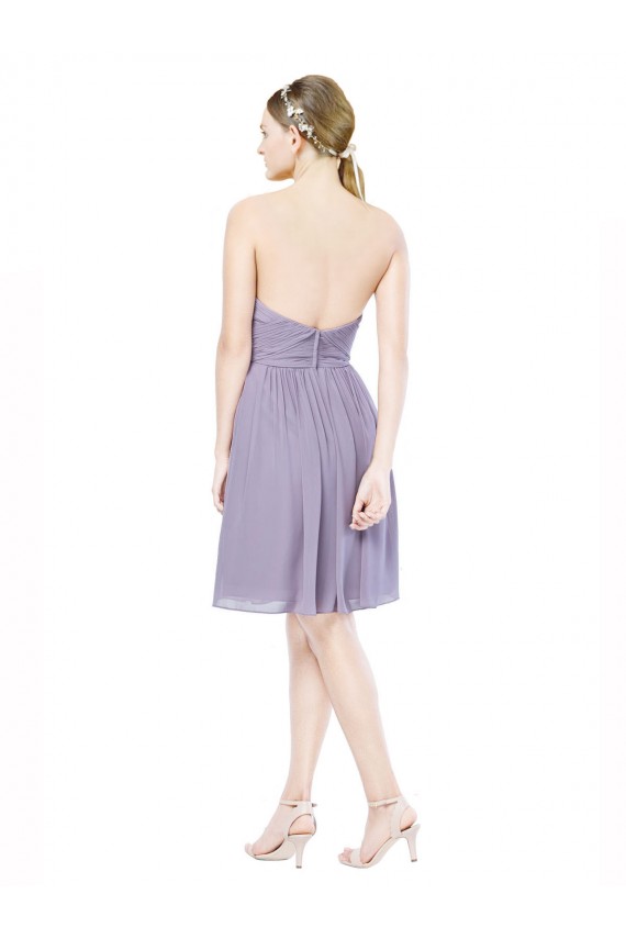 Short Sweetheart Knee Length Chiffon Cocktail Dress with Open Back