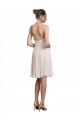 Short Knee Length Wrap Chiffon Halter Cocktail Dress