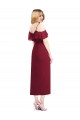 Wrap Chiffon Cocktail Dress with Fluttering Ruffles