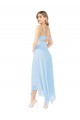 Chiffon Midi Length Keyhole Back Cocktail Dress
