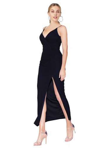 Chiffon High Neck Spaghetti Straps Short Cocktail Dress