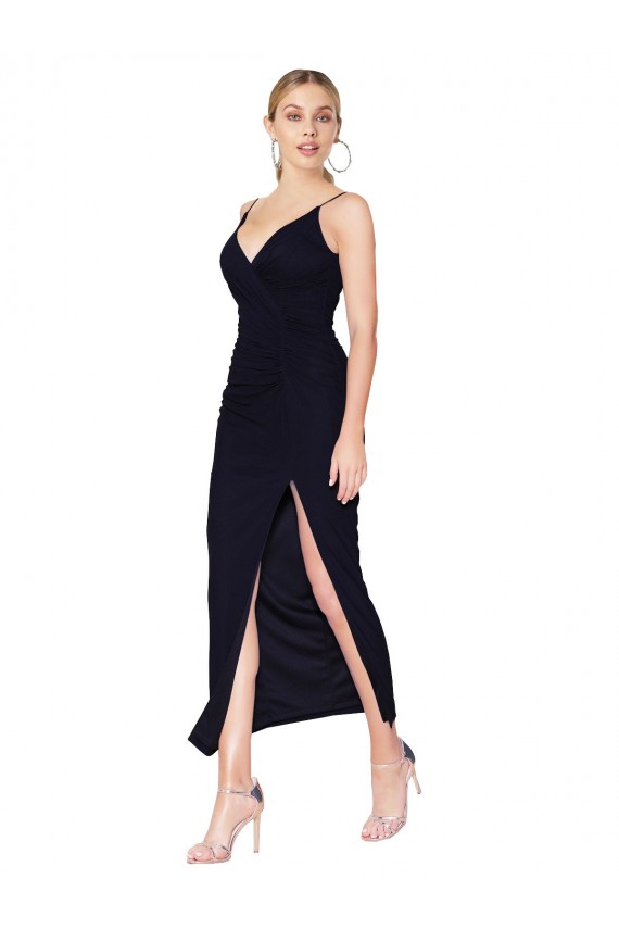 Chiffon High Neck Spaghetti Straps Short Cocktail Dress