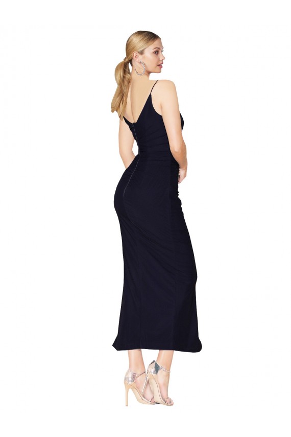 Chiffon High Neck Spaghetti Straps Short Cocktail Dress