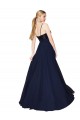 Sweetheart High Neck Sequin Top Long Chiffon Cocktail Dress