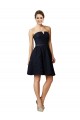 Classic Knee Length Lace Cocktail Dress with Notched Neckline