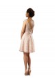Short Knee Length Lace Cocktail Dress with Matching Chiffon Tie Sash