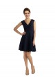 Short V-Neck Lace Cocktail Dress with Illusion Back