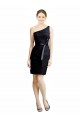 One Shoulder Short Lace Cocktail Dress with Satin Waistband
