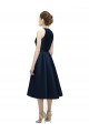 Halter Neck Short Tea Length Sleeveless Satin Cocktail Dress