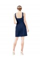 V-Neck A-Line Satin Cocktail Dress with Pockets