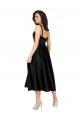 Short Square Neck Satin Cocktail Dress with Beading
