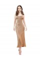 Cowl Neck Silky Satin Midi Length Cocktail Dress Low Back