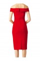 Off the Shoulder Square Neck Cocktail Dress