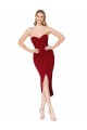 Short Length Sweetheart Mermaid Wrap Crepe Cocktail Dress