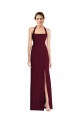 Tie Halter Open Back Trumpet Cocktail Dress