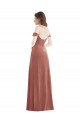Off the Shoulder Flounce Sleeve Velvet Cocktail Dress with Pockets