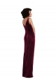 Draped Skirt Faux Wrap Velvet Cocktail Dress
