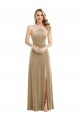 High Neck Halter Open Back Long Velvet Cocktail Dress with Pockets